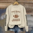 thumbnail image 2 of WEAIXIMIUNG Chandails à Fermeture Éclair pour Femmes Chandails Décontractés Légers à Col Rond Manches Longues Imprimé Graphique de Football Chandails à Enfiler Haut Blouse, 2 of 4