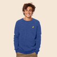 thumbnail image 3 of Dalix Taco Embroidered Fleece Crewneck Long Sleeve Sweatshirt Mens in Heather True Royal M Medium, 3 of 5
