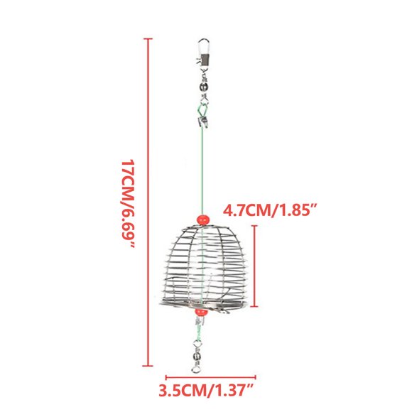 Cage de Nidification en Métal Inoxydable Dispositif de Nidification d'Appâts Cage de Lancer d'Appâts Panier d'Appâts