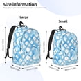 thumbnail image 2 of Casual Canvas Backpack Without Interlayer Large Capacity Stick Bag Design For Outdoor Shopping Office Outdoor Sports Lightskyblue Moroccan Trellis Hand-Drawn Sketch_2 Medium, 2 of 7