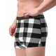 thumbnail image 2 of Balery White And Black Plaid Calzoncillos bóxer para hombre, ropa interior de algodón suave y transpirable con cinturilla de nailon-Small, 2 of 5