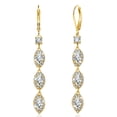 thumbnail image 1 of Aretes ALEXCRAFT de oro 14K con circonia, colgantes con cierre leverback, 1 of 8