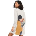 thumbnail image 2 of FORMRS Womens Long Sleeve Nightgowns Crew Neck Sleep Shirt Soft Pajamas Sizes S-3XL, Cartoon Flowers, 2 of 8