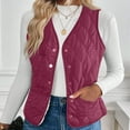 thumbnail image 6 of Lovzfmll Fall Jackets for Women, Solid Color Sleeveless Vest, Cotton Wadded Plush Quilted Puffer, Winter Clothing, 6 of 9