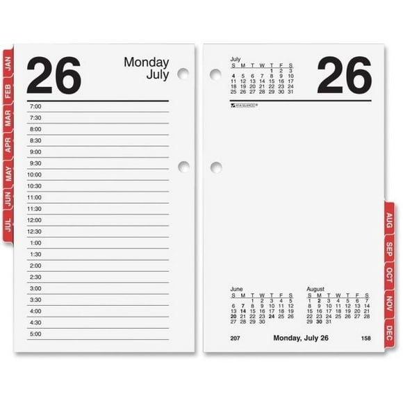 At A Glance AAGE717T50 Daily Desk Calendar Refill with Tabs