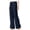 Blue - deeptwilight, variant on I.N.C Womens Lace-Trim Casual Wide Leg Pants, Blue, 6