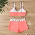 thumbnail image 5 of New Summer Arrivals UTSJKR Women's Bathing Suits Sexy Colorful Striped Print Backless High Waist Two-Piece Tummy Control Bikini Swimsuit Pink XL, 5 of 6