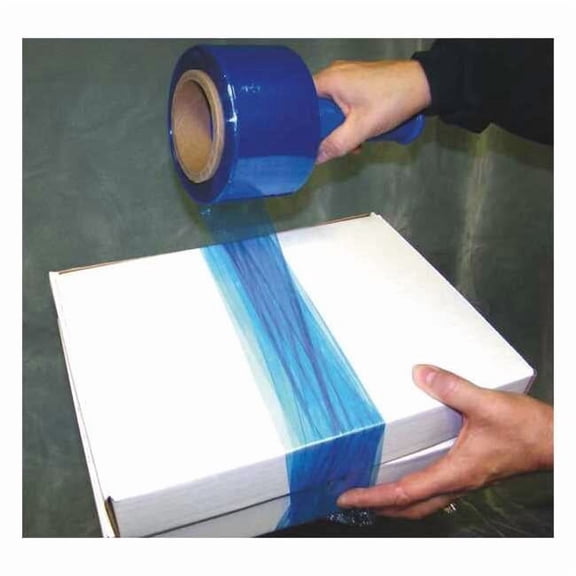 ZORO SELECT 15A919 Hand Stretch Wrap 3" x 1000 ft., Blue