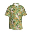 thumbnail image 2 of Balery Snake And Floral Print Men's Hawaiian Shirts Short Sleeve Beach Shirt Relaxed Fit Vacation Button Down Shirts-, 2 of 9