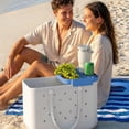 thumbnail image 5 of geerera Beach Bag Organizer Tray with Multislot Cup Holders, Extra Capacity Storage Tray for Beach Tote, Outdoor Picnic Beach Camping Accessory, 5 of 6