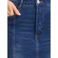 thumbnail image 5 of INSPIRE CHIC Denim Skirt for Women Casual Washed High Waisted Fishtail Midi Jean Skirts 2XL Deep Blue, 5 of 6