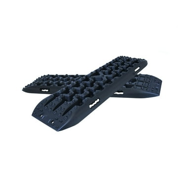 TERRAVORE Black Recovery Traction Boards Set of 2 For Off-Road Mud, Sand, And Snow Vehicle Extraction, Supports 20,000 Pounds of Compression