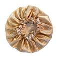 thumbnail image 2 of Satin Sleep Cap,Double Layer Adjustable Sleep Bonnet,Waterproof Reusable Bathing Shower Hat, 2 of 7
