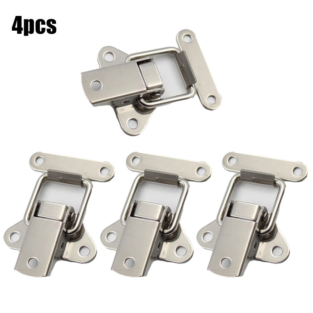 4pcs 90 Degree Stainless Steel Spring Loaded Draw Toggle Latch Clamp Clips  Set