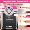 Heavy Duty Electric Pencil Sharpener, 6 Holes, AFMAT Classroom Pencil