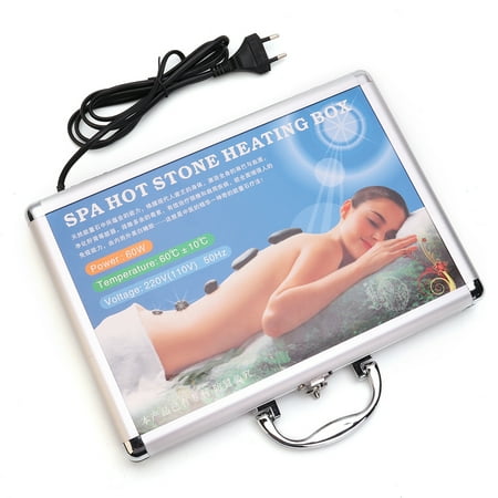 Massage Rocks - Meigar 60W Electric Hot Lava Basalt Rock Heating Box Massage Stone Warmer Case Heater Device for Salon SPA Beauty Stores Home (the stone not included)