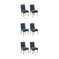 thumbnail image 4 of Inteprter Fundas elásticas para sillas de comedor, 2 piezas, ajustadas para boda, cinturón elástico agradable para la piel, comedor, azul Type1 NO1, 4 of 6