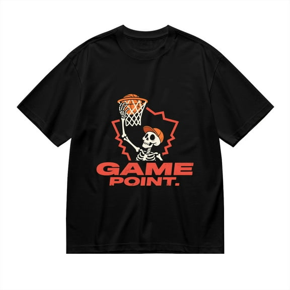 T Shirt for Men, Game Point, Skull Basketball Print 1, Vintage Graphic Tees Men, 23931432,S