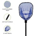 thumbnail image 2 of Tackle HD Telescopic Landing Net, 36 to 57-Inch Long Fishing Net, Fish Net with 12-Inch Deep Rubber Mesh, Fishing Gear and Equipment for Saltwater, Freshwater, or Fly Fishing, Blue, 2 of 7