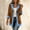 Brown, variant on Womens Color Block Jackets Classic Long Sleeve Button Down Blazer Jacket Loose Fit Casual Collared Cardigan Coat Fall Fashion Outwear