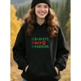 thumbnail image 4 of Xmas Christmas Hoodie for Men Women, Holiday Pullover Hooded Sweatshirt, Cozy Cotton Poly Blend, Festive Winter Outfit, 4 of 5