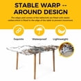 thumbnail image 4 of Rabbits Pine Cone Table Cloths for 6 Foot Rectangle Tables, Sweet Home Texture Brown Leaves Berries Patio Waterproof Elastic Fitted Tablecloths, Washable Rectangular Table Cover for Camping, 4 of 8