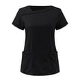 thumbnail image 2 of TAIAOJING Women Scrubs Tops Short Sleeve V-Neck Pocket Care Workers T-Shirt Tops, 2 of 8