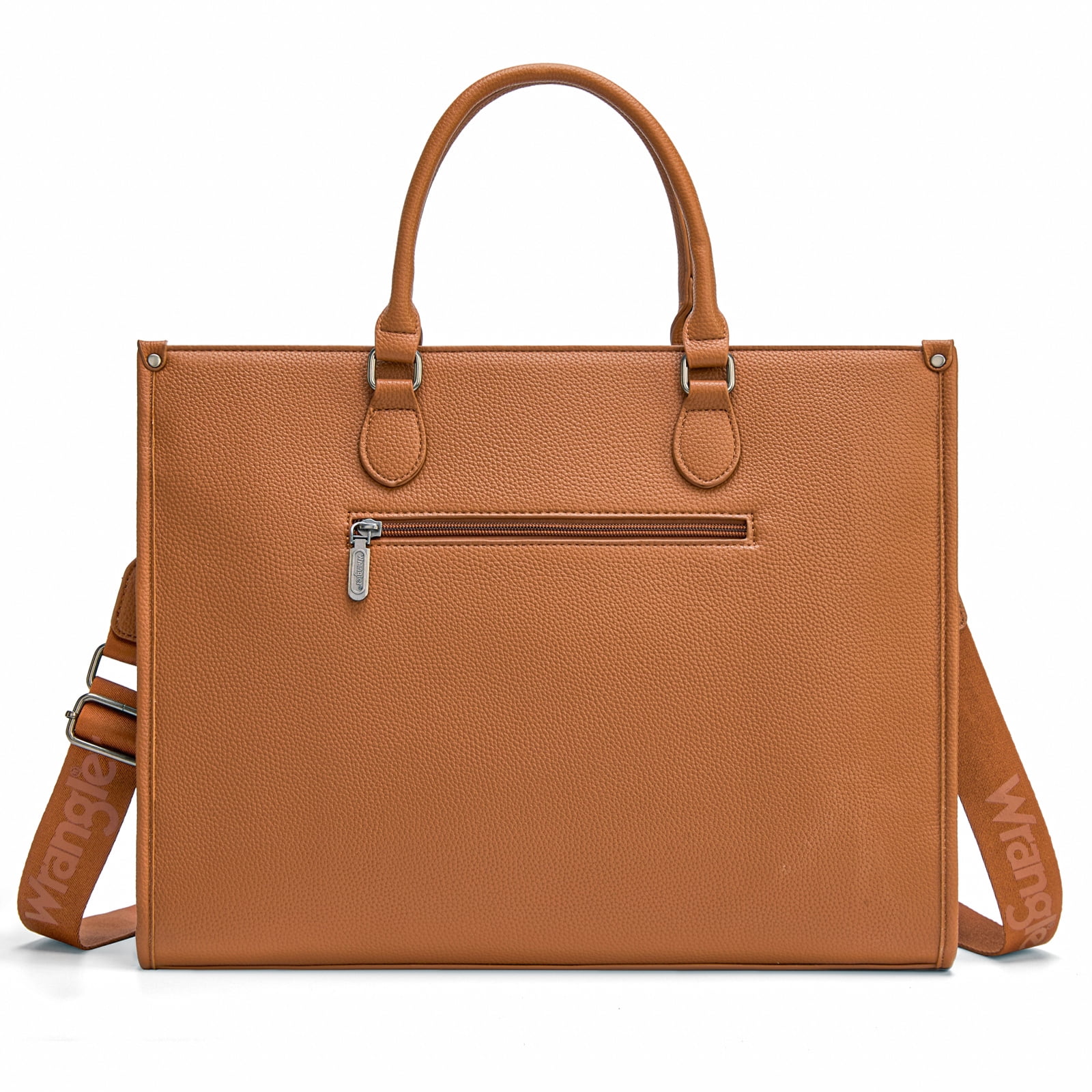 Wrangler Laptop Tote Bag for Women Western Style Work Crossbody Bag, Cow-Brown