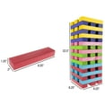 thumbnail image 2 of Giant Wooden Blocks Tower Stacking Game with Dice by Hey! Play! (Rainbow Color), 2 of 8