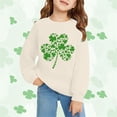 thumbnail image 2 of Mercatoo Kids St 𝐏atricks Day Sweatshirt Girls Boys Crewneck Long Sleeve Pullover Toddler Cloverss Shirt Sweater Tops Clothes, 2 of 6