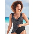 thumbnail image 3 of Swimsuits for All Women's Longer Length Twist Front Tankini Top, 3 of 6