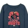 thumbnail image 3 of Marvel Deadpool - Valentine's Day Love Hurts - Women's French Terry Pullover Sweatshirt, 3 of 5