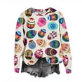thumbnail image 4 of Qiopertar Mode Femmes Saint-Patrick Décontracté Manches Longues Col Rond Imprimé Chandail en Molleton Dames Hauts Blouse Offres de la Semaine Liquidation Moins de 5$ jusqu'à 90 % de Réduction, 4 of 4