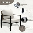 thumbnail image 6 of EAGLE PEAK Sunset Dune Patio Chairs, Outdoor Dining Chairs, Steel Framed Wicker Chairs with Cushions,Beige, 6 of 10