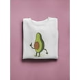 thumbnail image 3 of Avocado Half Cartoon Character Sweatshirt Men -Image by Shutterstock, Male x-Large, 3 of 4