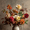 Autumn Still Life, variant on Vintage Floral Arrangement Canvas Print Wall Art for Home Living Room Bedroom Kitchen Office Hallway Wall Decor