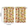 thumbnail image 4 of Fall Kitchen Curtains 36 Inch Short - 2 Panel Set, Autumn Harvest Print, Rod Pocket Window Treatment for Thanksgiving, Farmhouse, Cafe, Living Room - Machine Washable, 4 of 4