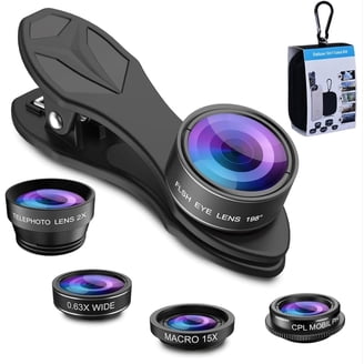 Mocalaca 4-in-1 Cell Phone Camera Lenses Kit, 18X Zoom, 4K Wide