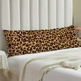 thumbnail image 2 of Leopard Body Pillow Cover Leopard Print Long Pillow Case with Zipper Decorative Bedding Pillowcase Farmhouse Cheetah Animal Skin Pillow Covers Soft Cushion Pillow Case for Bedroom,Couch,20"x54",Orange, 2 of 5