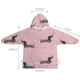 thumbnail image 7 of Cute Cartoon Dachshund Blanket Hoodies for Kids 6-13YR Oversize Wearable Blanket Hoodies for Boys Girls Teens, 7 of 7
