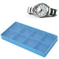 thumbnail image 4 of Caja de almacenamiento de piezas de reloj de plástico, organizador, herramientas de reparación de relojero, bandeja de almacenamiento (8 rejillas), 4 of 10