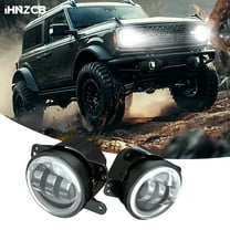 IHNZCB 4 Inch Yellow White Round LED Work Light Reverse Fog Lights 6000K 2pcs