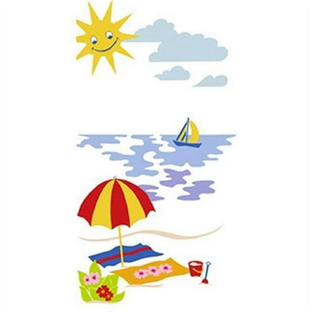 Elephants on the Wall 5-1188 Beach Umbrella - Paint It Yourself