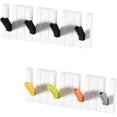 thumbnail image 1 of 2Pcs Piano Coat Rack, Adhesive Wall-Mounted Coat Hook, Foldable Punch-Free Wall Hooks, Adhesive Key Hanger with 4 Hooks Kitchen Shelf Organizer Storage Rack for Glass, Door, Mirror, Window, 1 of 7