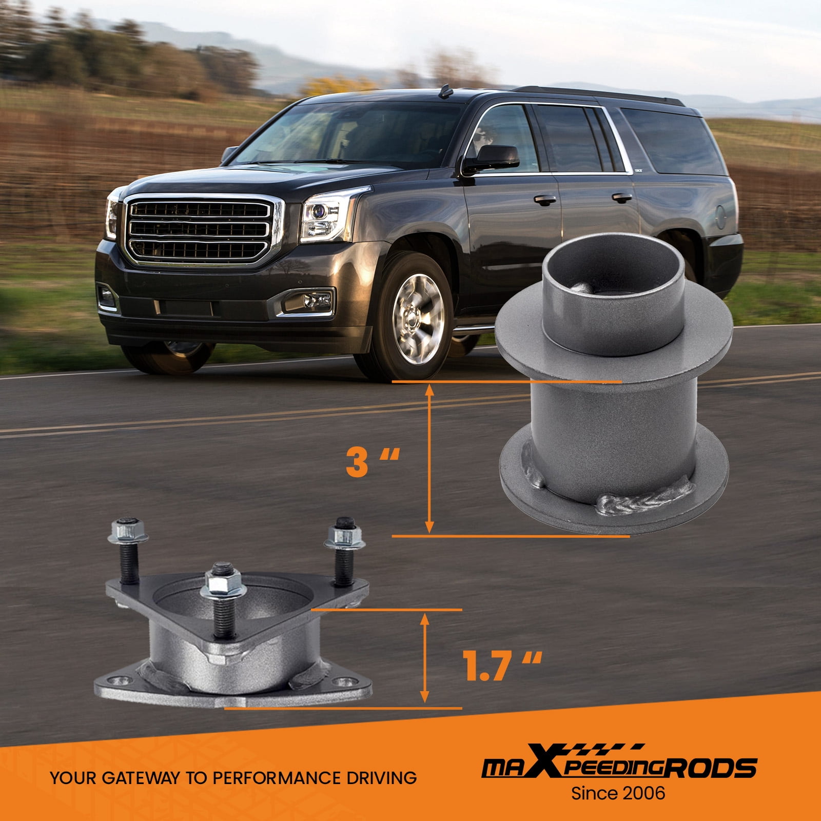 maXpeedingrods 3" Lift Kit for Chevy Tahoe Suburban 1500 2007-2018, for GMC Yukon XL, for Cadillac Escalade 6-Lug SUV Suspension Lift Spacers