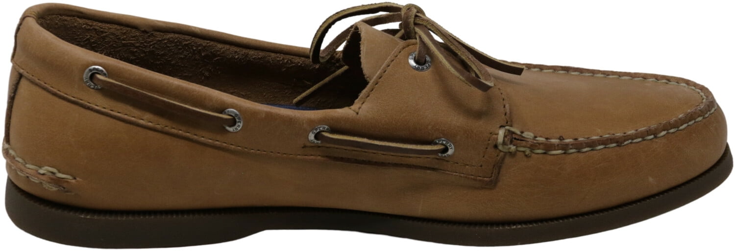 sperry leather slip ons