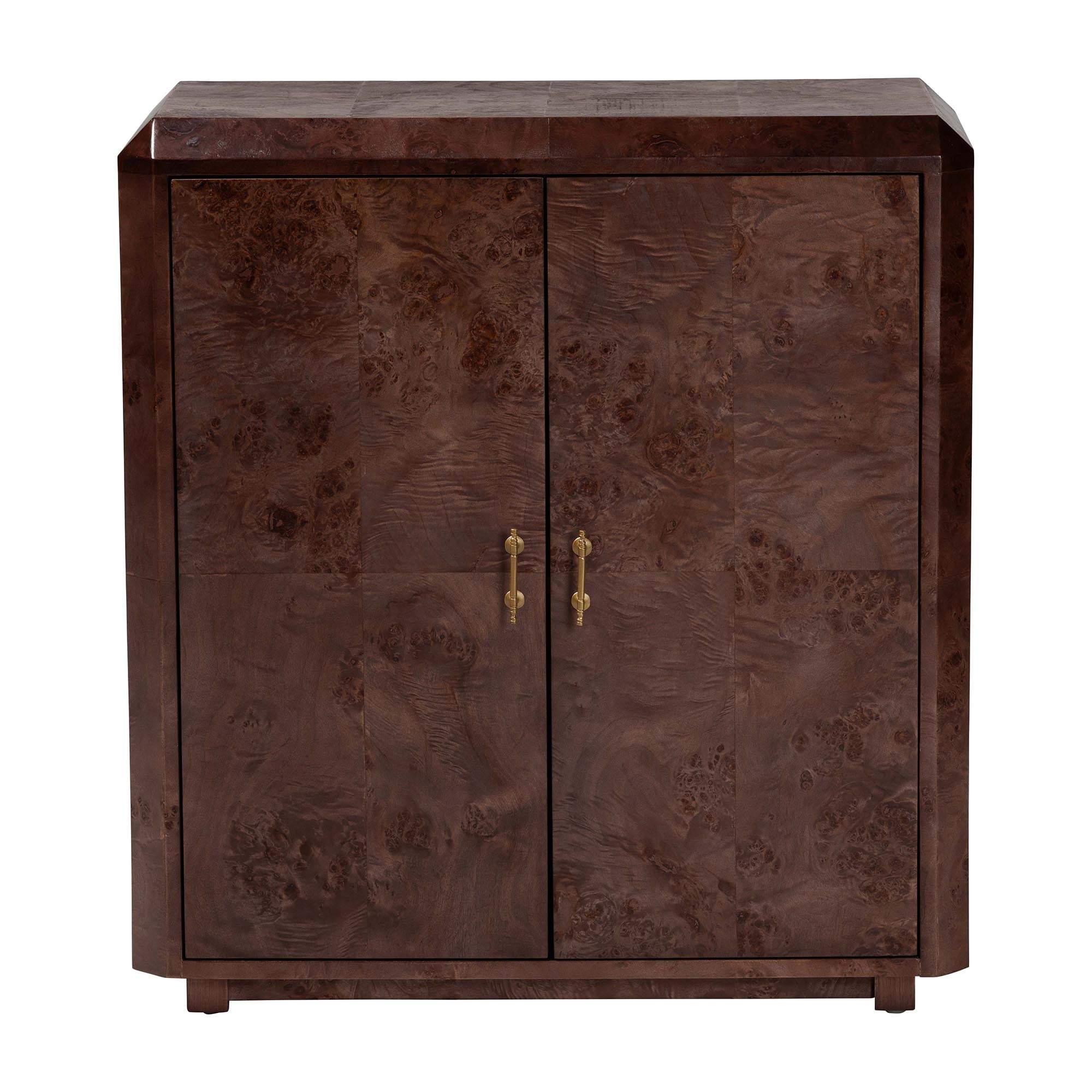 bali & pari Valora Modern Storage Cabinet, Dark Walnut