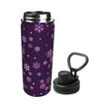 thumbnail image 2 of Gaeub Purple Snow Flakes Print Stainless Steel Water Bottle,18oz Sports Insulated Kettle for Women Men,Suitable as a Gift, 2 of 7