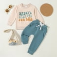 thumbnail image 2 of HCNTES Toddler Baby Girl Clothes 6 12 18 24 Months Fall Outfits Long Sleeves Sweatshirt Pants Set 1-5T(12-18 Months,S823-Beige), 2 of 9