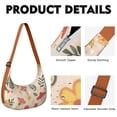 thumbnail image 2 of Crescent Bag for Women Men Trendy,Shoulder Bag with Adjustable Strap Mushroom, 2 of 5